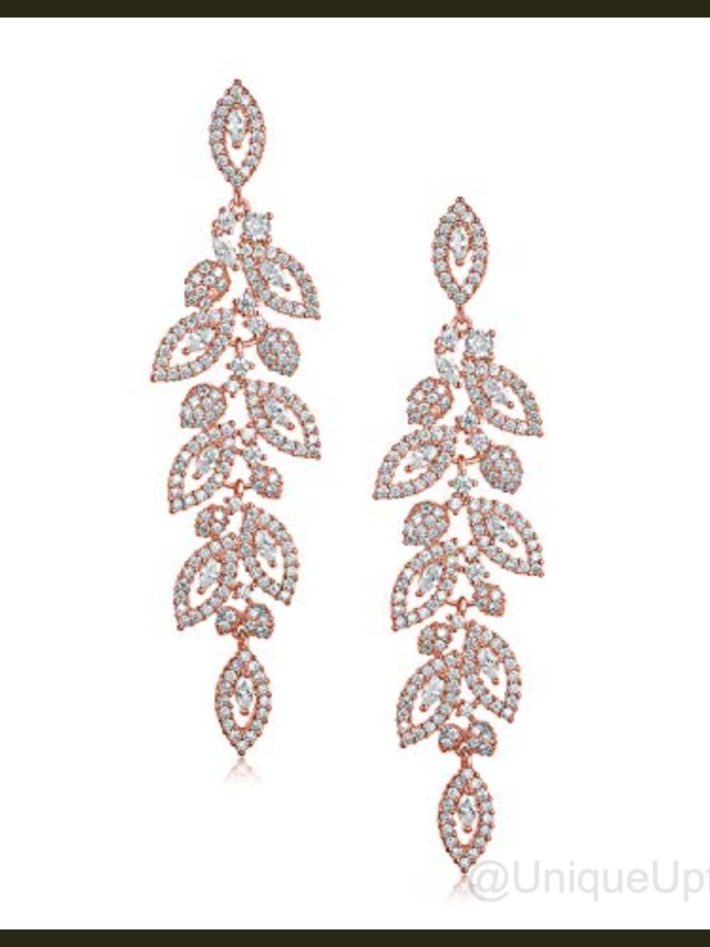 Crystal Rhinestone Chandelier Drop Dangle Earrings Silver Plated Copper